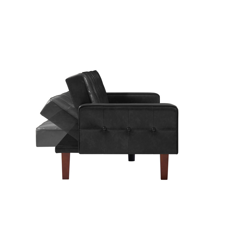 Ebern Designs Eloy 74.4'' Vegan Leather Sofa & Reviews Wayfair